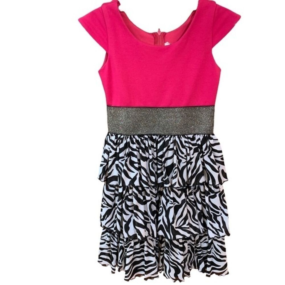 Rare Editions Pink & Black Dress 12
